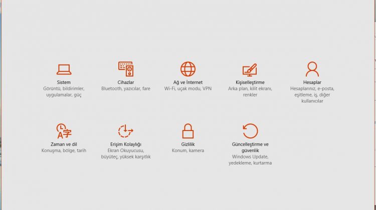 Windows 10 da Bilgisayar Ayarlarına Nasıl Erişirim?